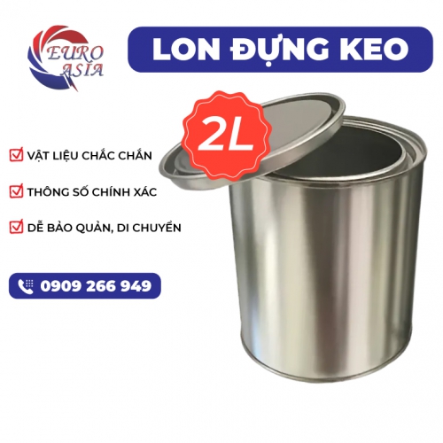 Lon đựng keo 2L