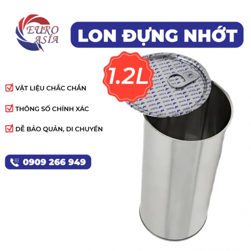 Lon đựng nhớt 1.2L