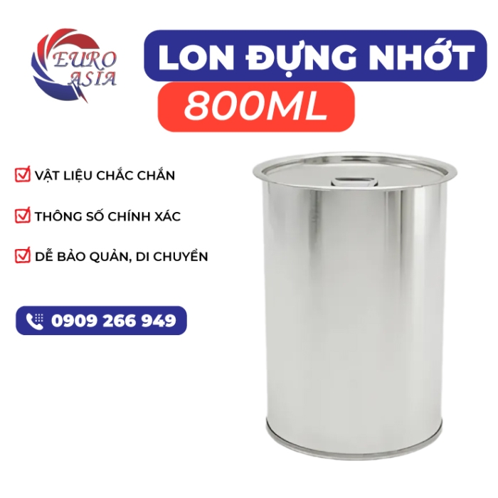 Lon đựng nhớt 800ML